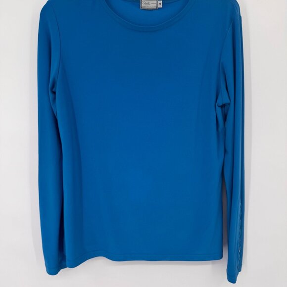 Simplii Womens Blue Long Sleeve TopButton Detail  Sleeves Size 10 - Picture 3 of 9